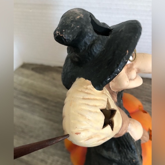 Vtg Halloween Witch and Jack O’Lantern Candle Holder - Picture 16 of 16